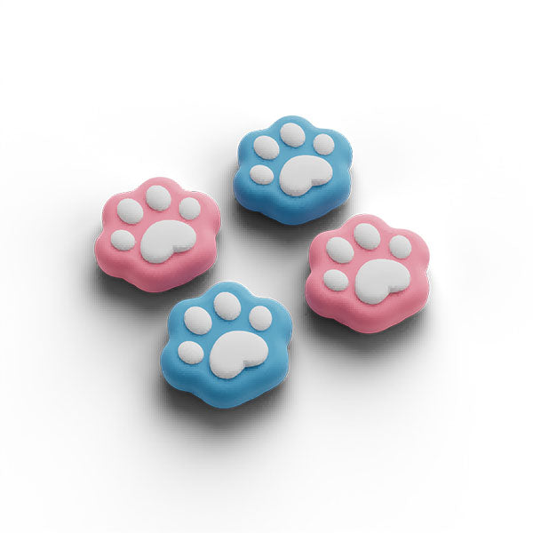 GeekShare NS2 Irregular Cat Paw Thumb Grips for Nintendo Switch 2 (Pink & Blue)