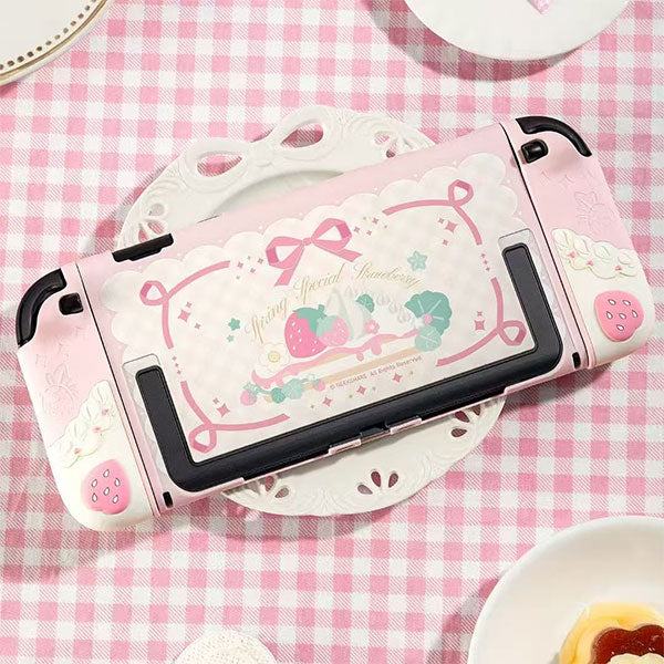 GeekShare набор защитных силиконовых чехлов для контроллера Spring Strawberry для Nintendo Switch 2 (розовый)