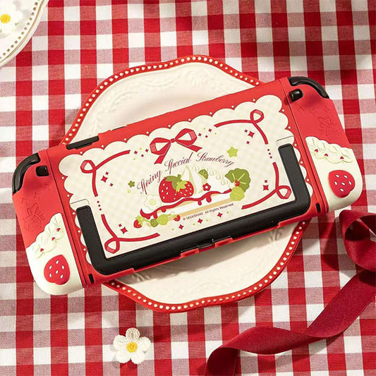 Набор защитных силиконовых чехлов для контроллера GeekShare Spring Strawberry для Nintendo Switch 2 (красный)